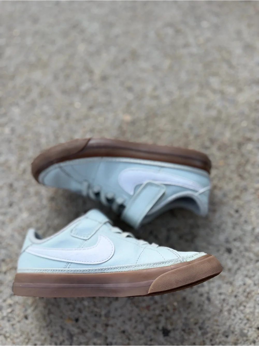 Nike Court Legacy Preschool Light Silver Gum Sneakers Kids Size 12.5C DA5381-006